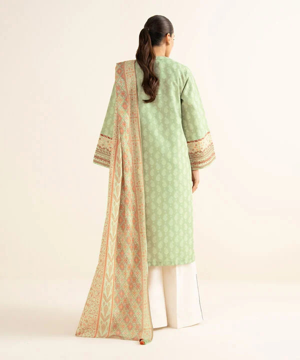 2 Piece - Embroidered Light Khaddar Suit