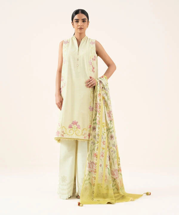 2 Piece - Embroidered Khaddar Suit