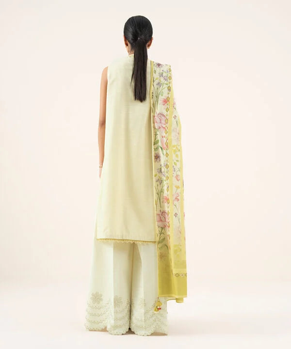 2 Piece - Embroidered Khaddar Suit