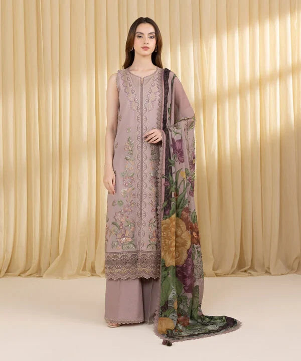 3 Piece - Embroidered Lawn Suit