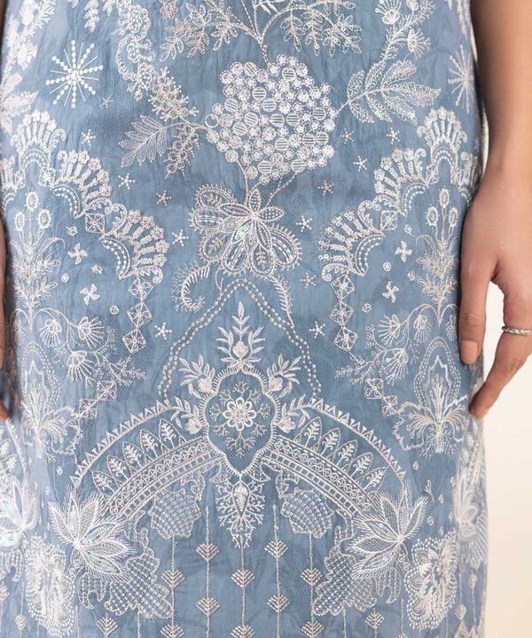 3 Piece - Embroidered Cotton Jacquard Suit