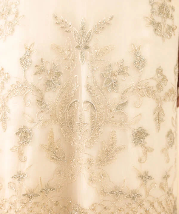 3 Piece - Embroidered Chiffon Suit