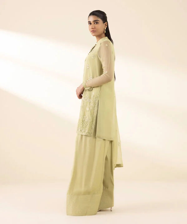 3 Piece - Embroidered Chiffon Suit