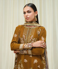 3 Piece - Embroidered Velvet Suit