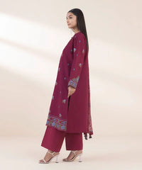 3 Piece - Embroidered Dobby Suit