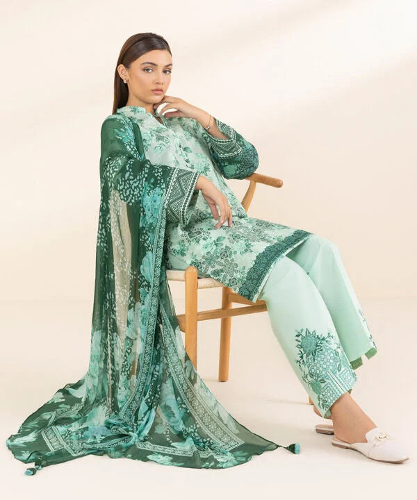 3 Piece - Embroidered Lawn Suit