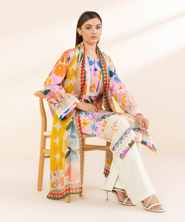 3 Piece - Embroidered Lawn Suit