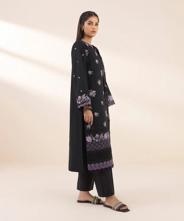 3 Piece - Embroidered Dobby Suit