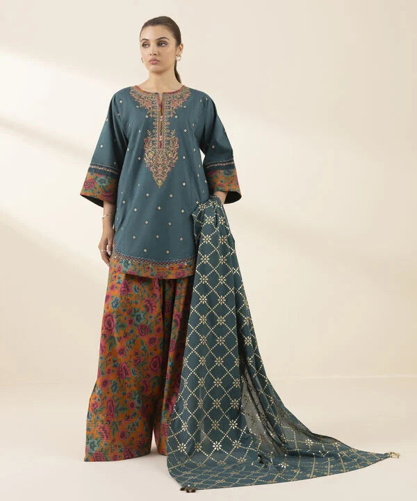 3 Piece - Embroidered Lawn Suit