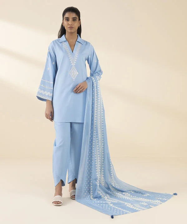 3 Piece - Embroidered Lawn Suit