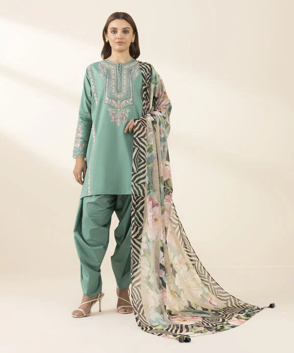3 Piece - Embroidered Lawn Suit