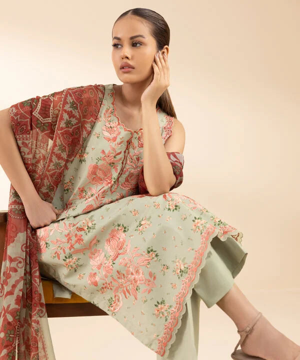 3 Piece - Embroidered Lawn Suit