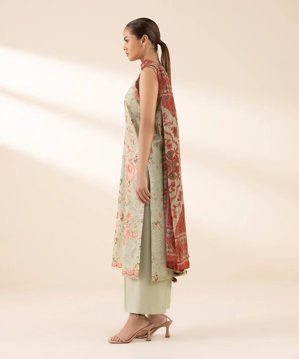 3 Piece - Embroidered Lawn Suit