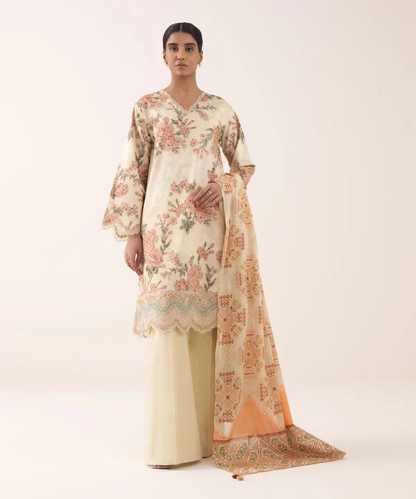 3 Piece - Embroidered Lawn Suit