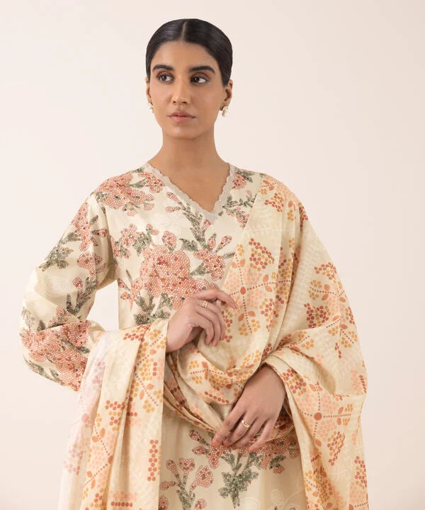 3 Piece - Embroidered Lawn Suit