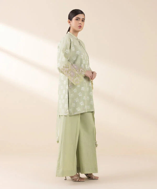 3 Piece - Embroidered Jacquard Suit