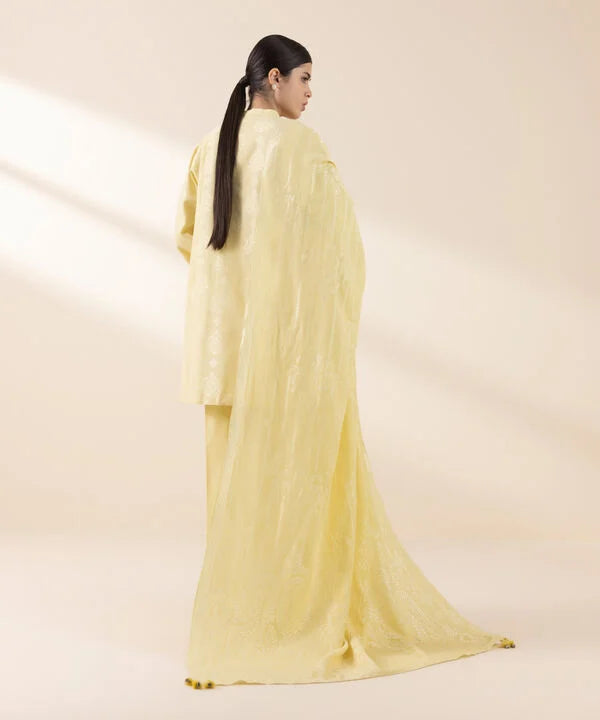 3 Piece - Embroidered Jacquard Suit