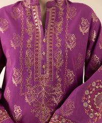 3 Piece - Embroidered Jacquard Suit