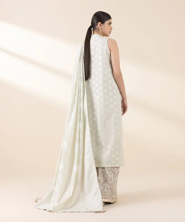 3 Piece - Embroidered Jacquard Suit