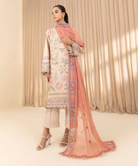 3 Piece - Embroidered Dobby Suit