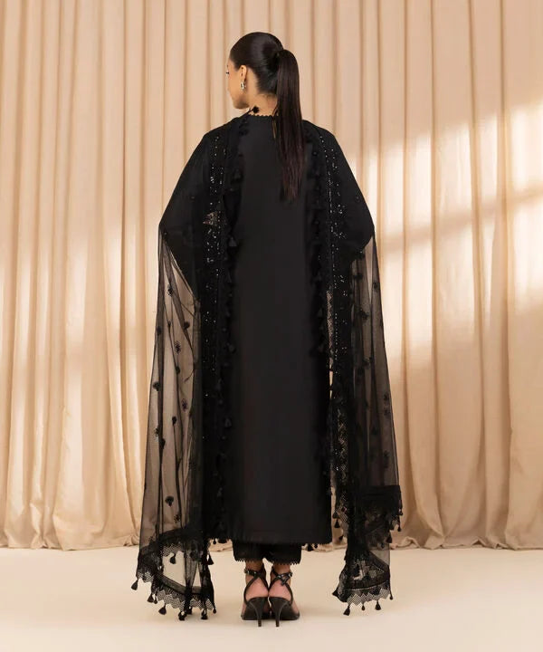 3 Piece - Embroidered Cotton Suit