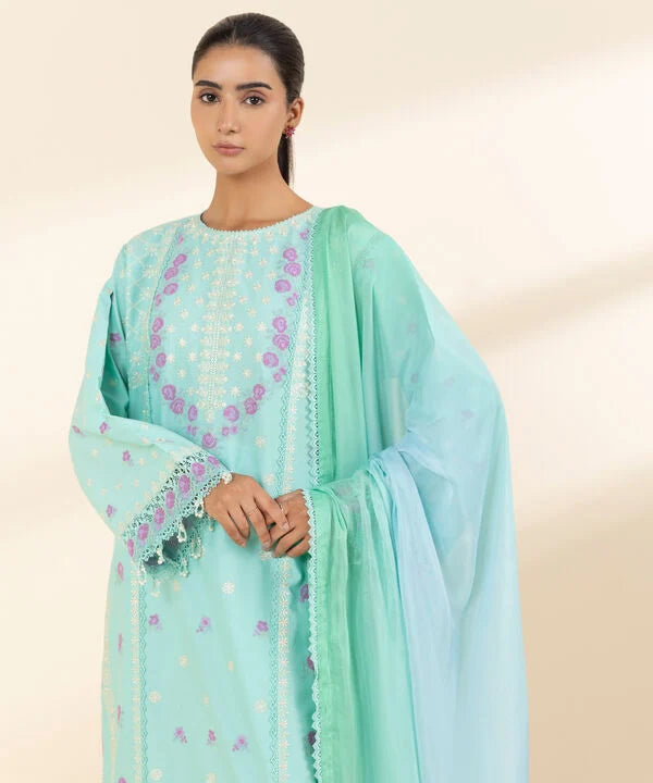 3 Piece - Embroidered Lawn Suit