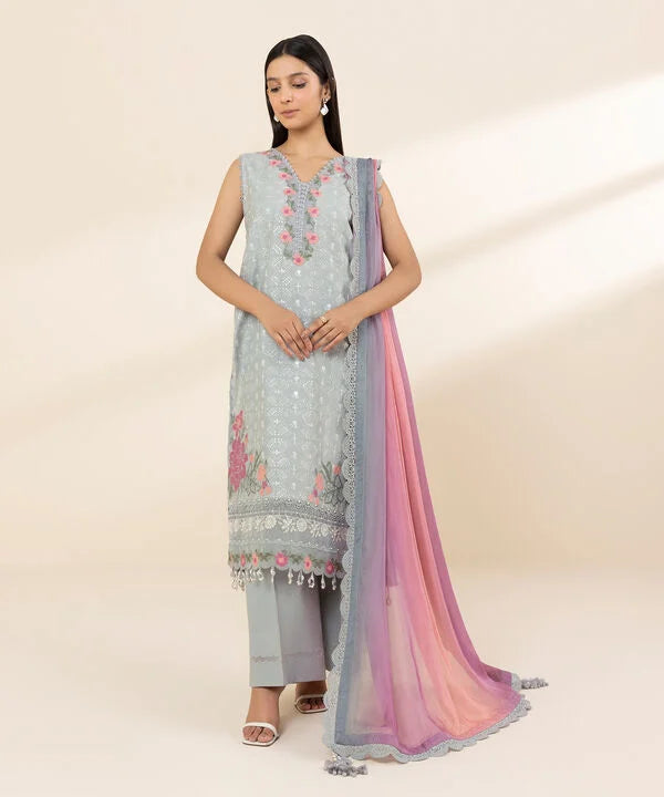 3 Piece - Embroidered Lawn Suit