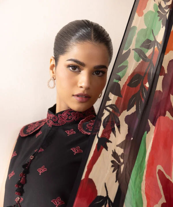 3 Piece - Embroidered Cotton Suit