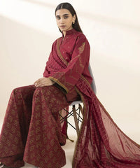 3 Piece - Embroidered Cotton Suit