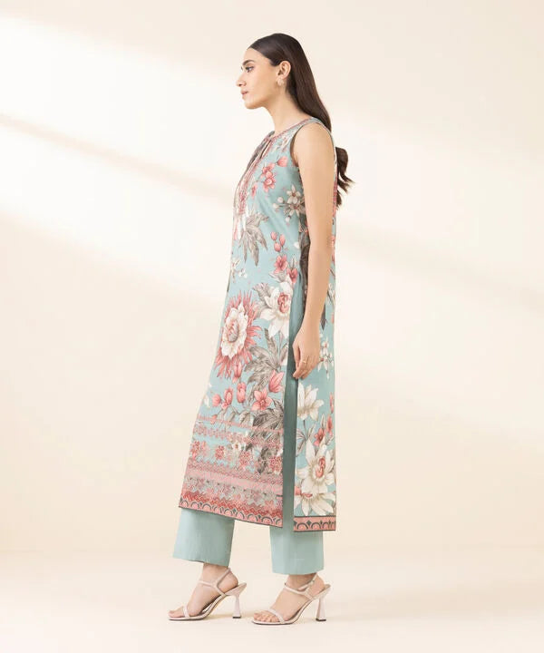 3 Piece - Embroidered Dobby Suit