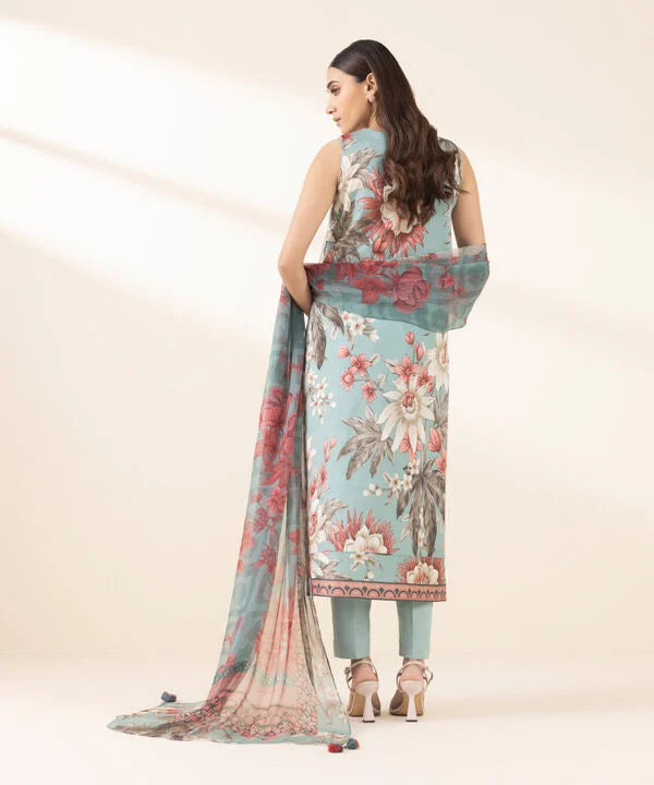 3 Piece - Embroidered Dobby Suit