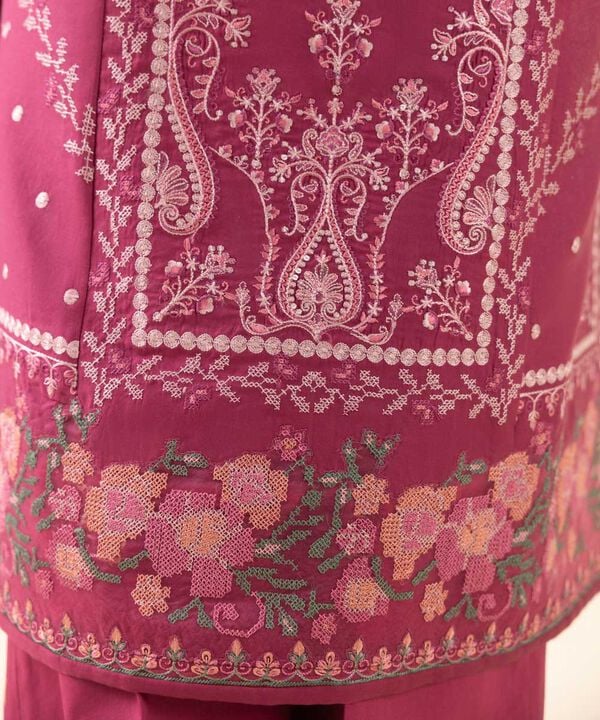 3 Piece - Embroidered Cotton Suit