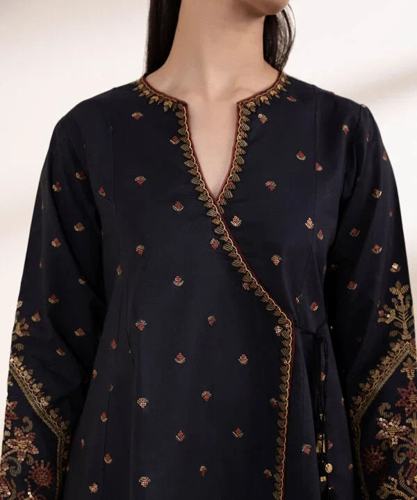 3 Piece - Embroidered Cotton Suit