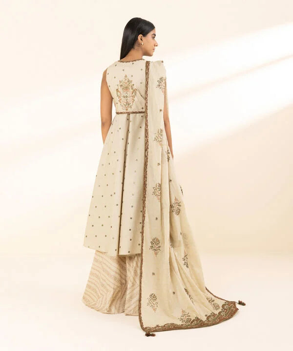 3 Piece - Embroidered Cotton Suit