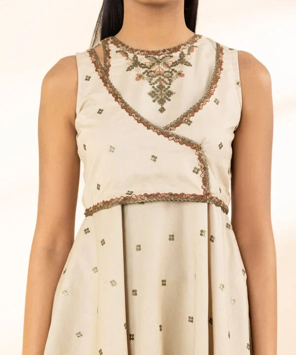 3 Piece - Embroidered Cotton Suit