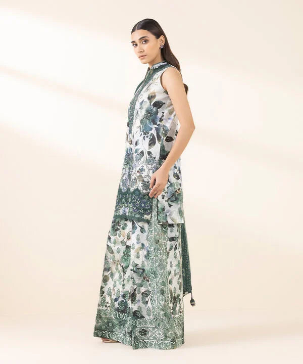 3 Piece - Embroidered Crosshatch Suit