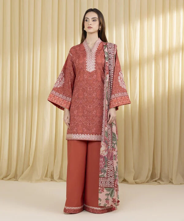 3 Piece - Embroidered Lawn Suit