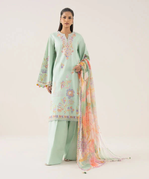3 Piece - Embroidered Lawn Suit