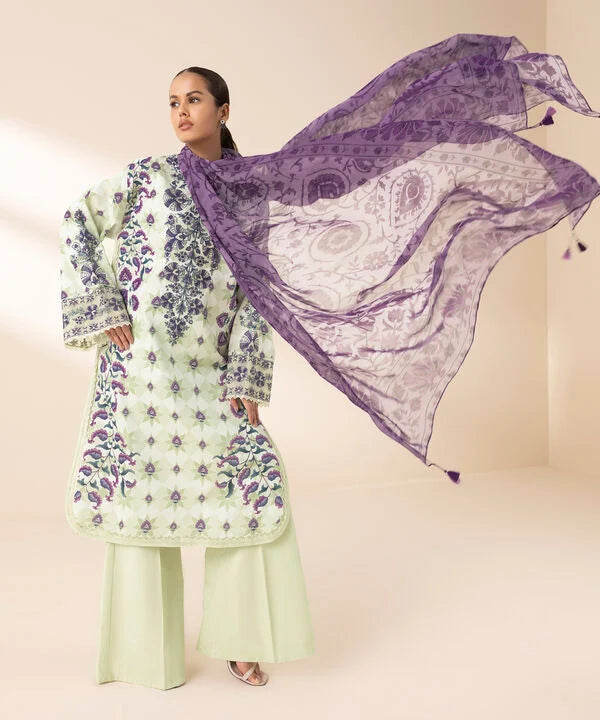 3 Piece - Embroidered Lawn Suit