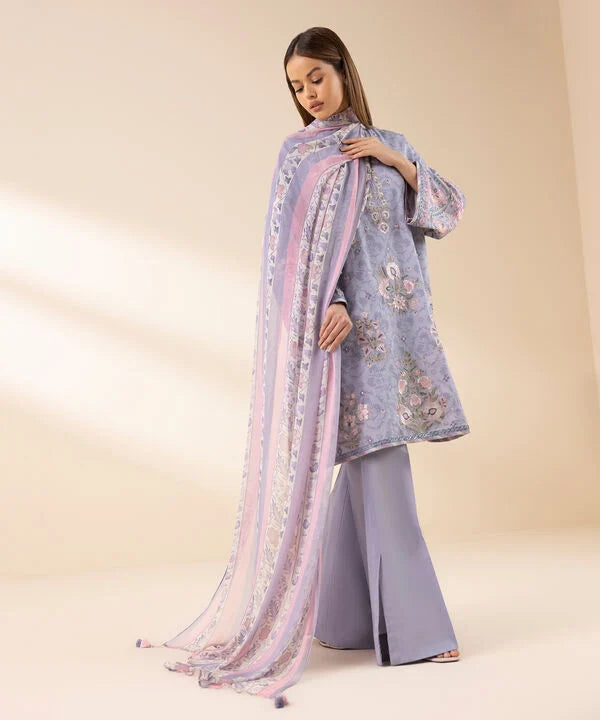 3 Piece - Embroidered Lawn Suit