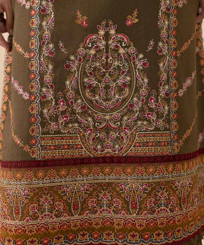 3 Piece - Embroidered Karandi Suit