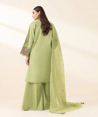 3 Piece - Embroidered Crosshatch Suit