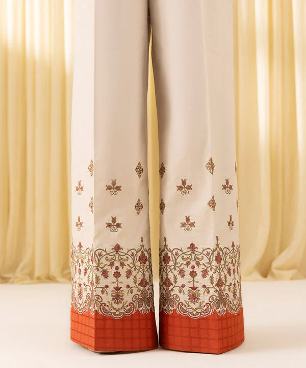 3 Piece - Embroidered Dobby Suit