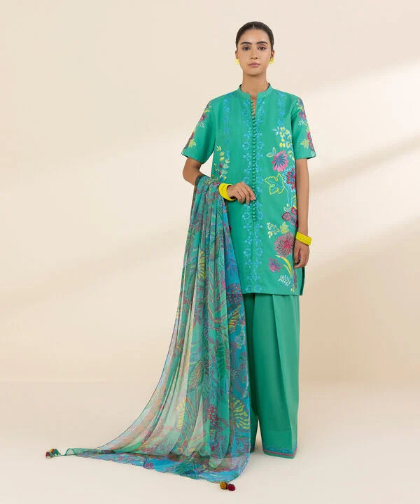 3 Piece - Embroidered Lawn Suit