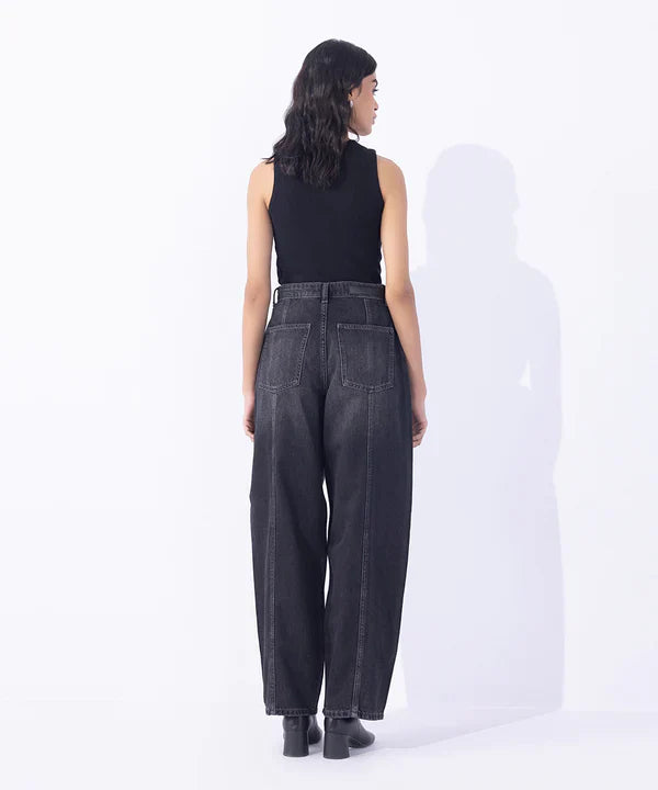 Barrel Fit Jeans with Panels