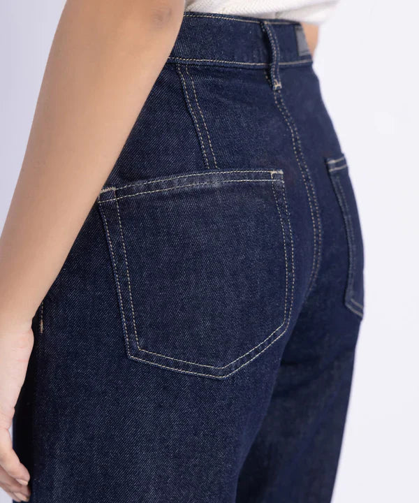 Straight Fit Denim with Turn-Up Hem