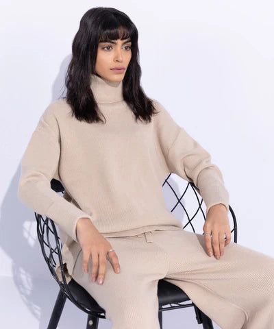 Ribbed Turtle Neck Sweater