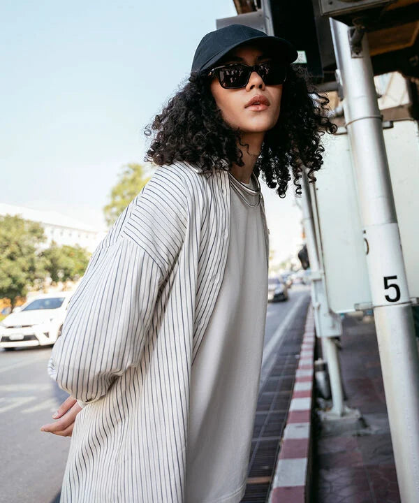 Striped Cropped Shirt