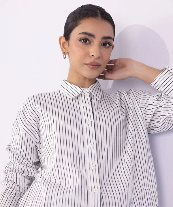 Striped Cropped Shirt