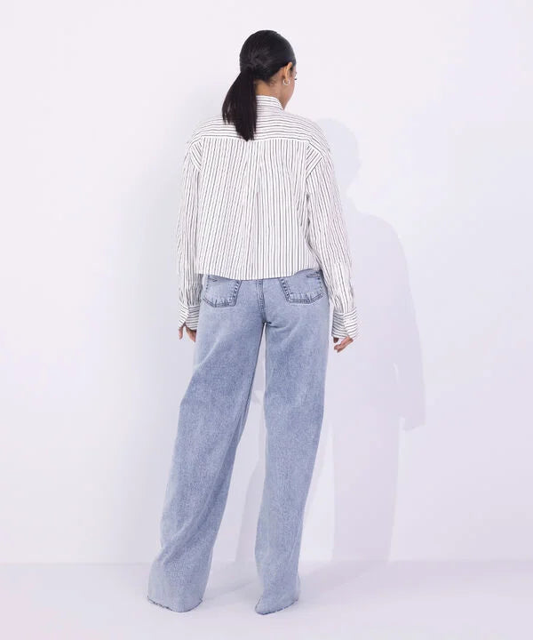 Striped Cropped Shirt